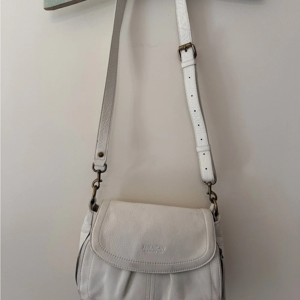 American Leather Co. Marino Crossbody Bag Cream - Picture 2 of 10